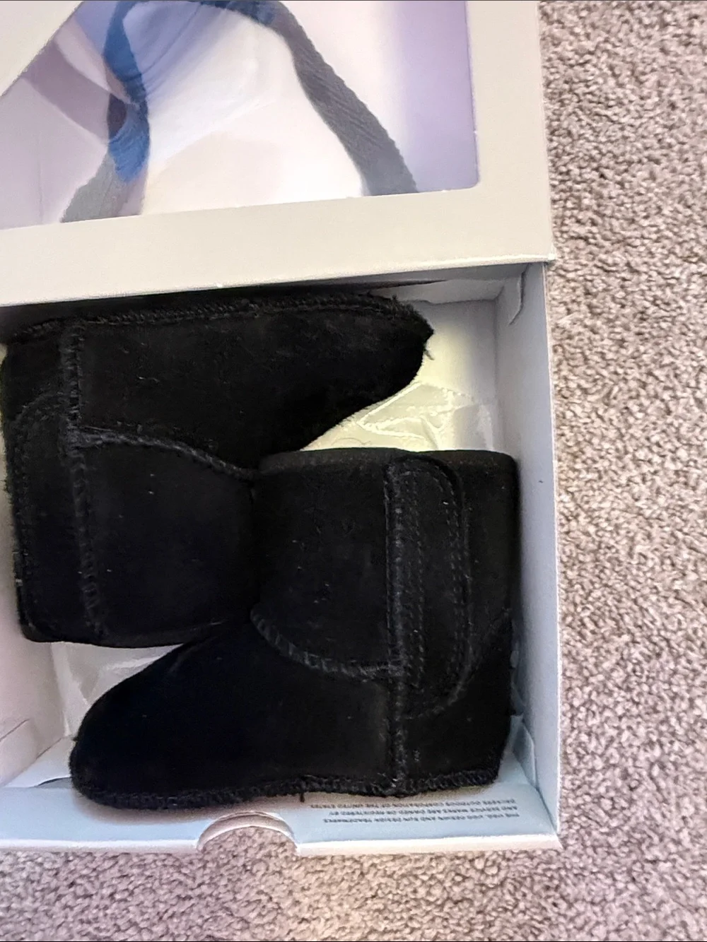 UGG Kids Black Suede Mini Boots used size 3 baby.